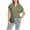Olive Green, variant on WREESH Women's Button Down Shirt Casual Solid V-Neck Short Sleeve Top Casual Blouse with Pocket Olive Green