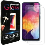 Compatible with Galaxy A50, A30, A20, M30 Screen Protector Foils, (2 Pack) 9H Hardness Tempered Glass Film for Samsung