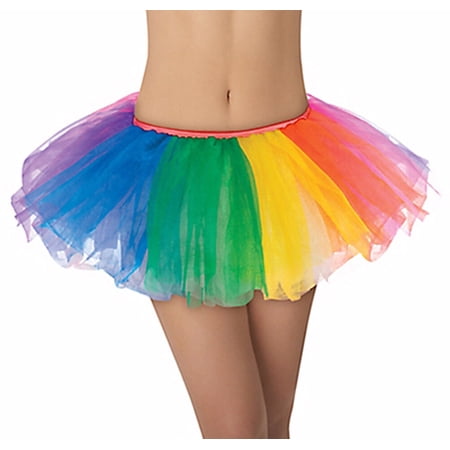 Rainbow Tutu One Size Fits Most - Gay Lesbian Pride Apparel Rainbow Skirt Dress