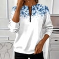 thumbnail image 2 of ZQUUVOU Women's Quarter Zip Sweatshirt Long Sleeve Round Neck Comfortable Pullover Casual Loungewear Work Tops Multicolor B, 2 of 5