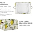 thumbnail image 3 of GZHJMY Lemon Branches Print Foldable Storage Bin Bedroom/Office Rectangular Canvas Basket 14.2"x10.2", 1 PCS Cube Organizer Boxes with Handles for Books/Clothes/Toys, 3 of 7
