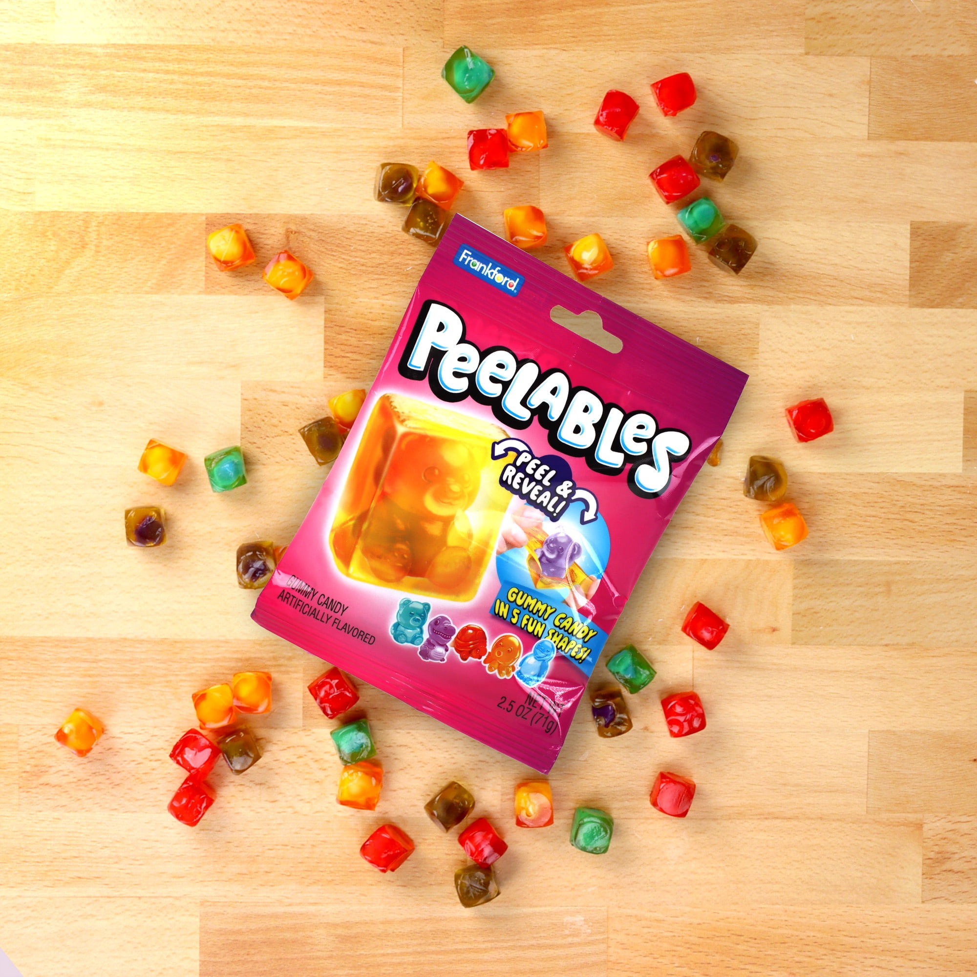 Frankford Peelables Peel and Reveal Gummy Candy Peg Bag
