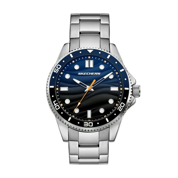 Skechers Men's Haymar Analog Silver Metal Watch