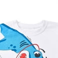 thumbnail image 5 of HILEELANG Little Boy Summer Short Sets Outfits Cotton CrewNeck White Shark Short Sleeve Playwear Sets 7Years, 5 of 5