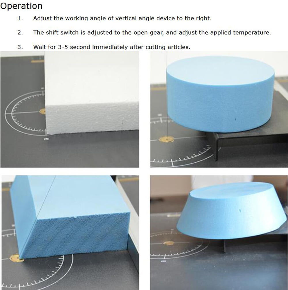 Techtongda Hot Wire Foam Cutter Table Foam Slitting Machine Transverse Hot Wire Foam Styrofoam Cutting Machine Vertical(30.7in*14.9in)