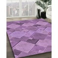 thumbnail image 3 of Ahgly Company Tapis d'Intérieur Lavable en Machine Carré Transitionnel Orchidée Violet, 7 Pieds Carré, 3 of 7