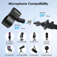thumbnail image 2 of Microphone Boom Arm 360° Rotatable Adjustable Mic Stand w/ 3/8''to 5/8'' Adapter, 2 of 8