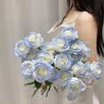 thumbnail image 4 of 5PCS Roses Artificial Flowers Fake Roses Baby Blue Silk Roses White Silk Flowers Rose with Long Stems for Wedding Home Party Centerpieces Decorations, 4 of 5