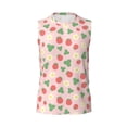 thumbnail image 6 of Lsque Strawberry And Flowers Print Men's Cotton Blend Sleeveless Muscle Shirts (S-3XL)- Moisture Wicking, Odor Protection, UPF 30+,XX-Large, 6 of 8