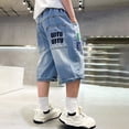 thumbnail image 6 of Oiyii Boys Pull On Baggy Denim Shorts Summer Lightweight Jean Shorts Casual Jorts, Sizes 4-13, 6 of 8