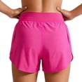 thumbnail image 3 of longantii Athletic Shorts for Women Quick Dry High Waist Gym Running Shorts Modern Fit Mesh Liner Dolphin Shorts with Multi-Pocket Pink XL, 3 of 5