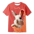 thumbnail image 4 of MIASHUI T-Shirts Graphiques de Pâques pour Garçons Manches Courtes Décontractées Douces Hauts Colorés pour Enfants Rouge, 6-7 Ans, 4 of 4