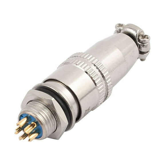 Unique Bargains XS9JK-5P 250V 6A 9mm Thread Metal Panel Aviation Connector Adapter