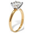 thumbnail image 2 of PalmBeach Jewelry 3 TCW Round Cubic Zirconia 14k Yellow Gold-plated Solitaire Engagement Ring, Sizes 5-10, 2 of 5