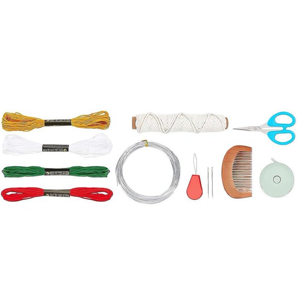 WAITLOVER Bolsa de material tejido a mano para árbol de Navidad de macramé, adecuada para el bricolaje y la creatividad de amigos