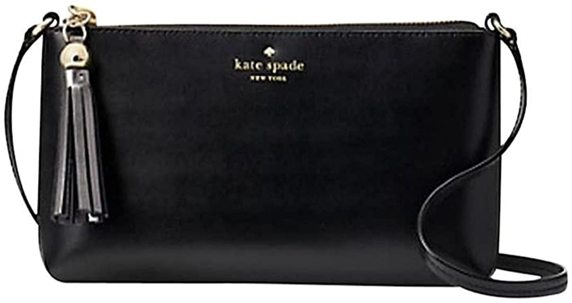 Kate Spade New York Ivy Street Amy Leather Crossbody Bag Purse in Black:  Handbags