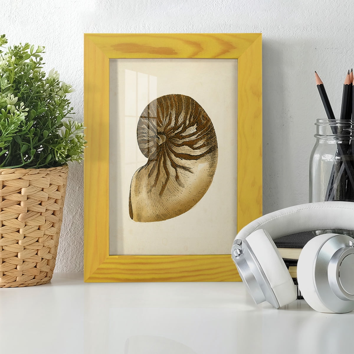 Sealife Collection V - Framed Print w/glass - Sunflower Yellow