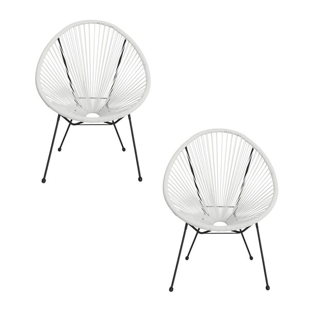 Ilios INNOVA Sillas Estilo Acapulco con Estructura de Acero y Diseño Retro Moderno – Ideales para Exterior e Interior, Ergonómica y Fáciles de Limpiar