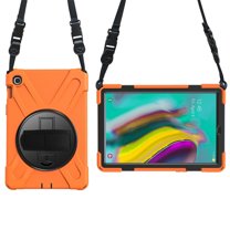 XYX Case for Samsung Galaxy Tab S5e 10.5 inch SM-T720/SM-T725 with 360 Degree Rotating, Hand Strap, Shoulder Strap, Orange
