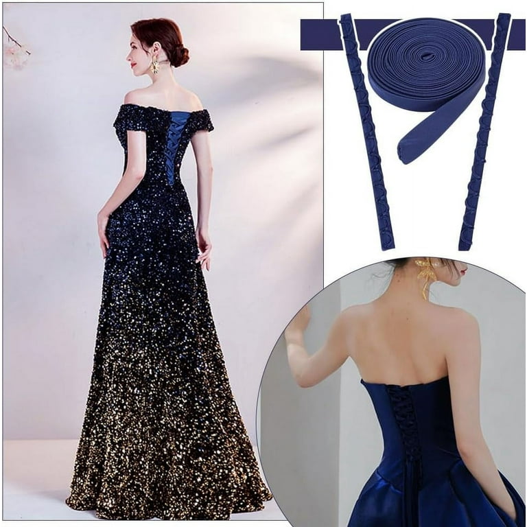 1 Set Wedding Dress Zipper Replacement Midnight Blue Adjustable DIY Craft  Wedding Dress Accessories for Prom Dress Strap - Walmart.com