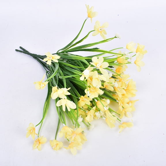 Artificial Yellow Wildflower – Plastic Faux Daisy for Indoor Outdoor Garden Vase Centerpiece