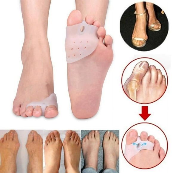 WALFRONT 2Pcs Men & Women Silicone Bunion Corrector Toe Protector Straightener Spreader Gel Toe Separators