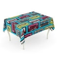 thumbnail image 1 of JSDART 80S Retro Cassette Pattern Aged Analogue Audio Cartoon Childish Clip Tablecloth Table Desk Cover Home Party Decor 60x120 inch, 1 of 1