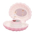 thumbnail image 2 of Shell Shape Music Box Dancing Girl Music Box with Mirror Jewelry Storage Box Birthday Gift Wedding Party Decoration, 2 of 10