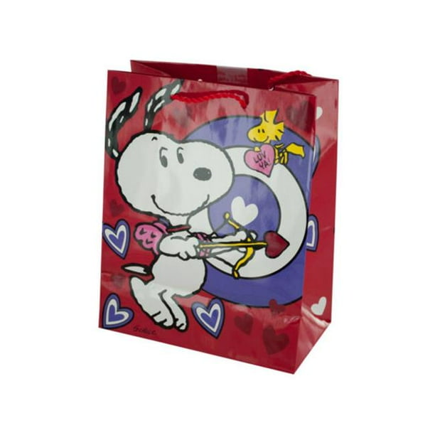 Kole Imports BH429-144 Sac-Cadeau Bullseye Valentines Snoopy&44; 144 Pièce