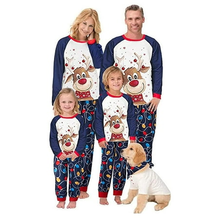 

Kupretty Christmas Family Matching Pajamas Holiday Xmas Sleepwear Christmas Loungewear Set Jammies for Couples Kids Baby
