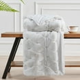 thumbnail image 4 of Home Soft Things Jacquard faux fur throw - 50x60" - White sands, 4 of 9