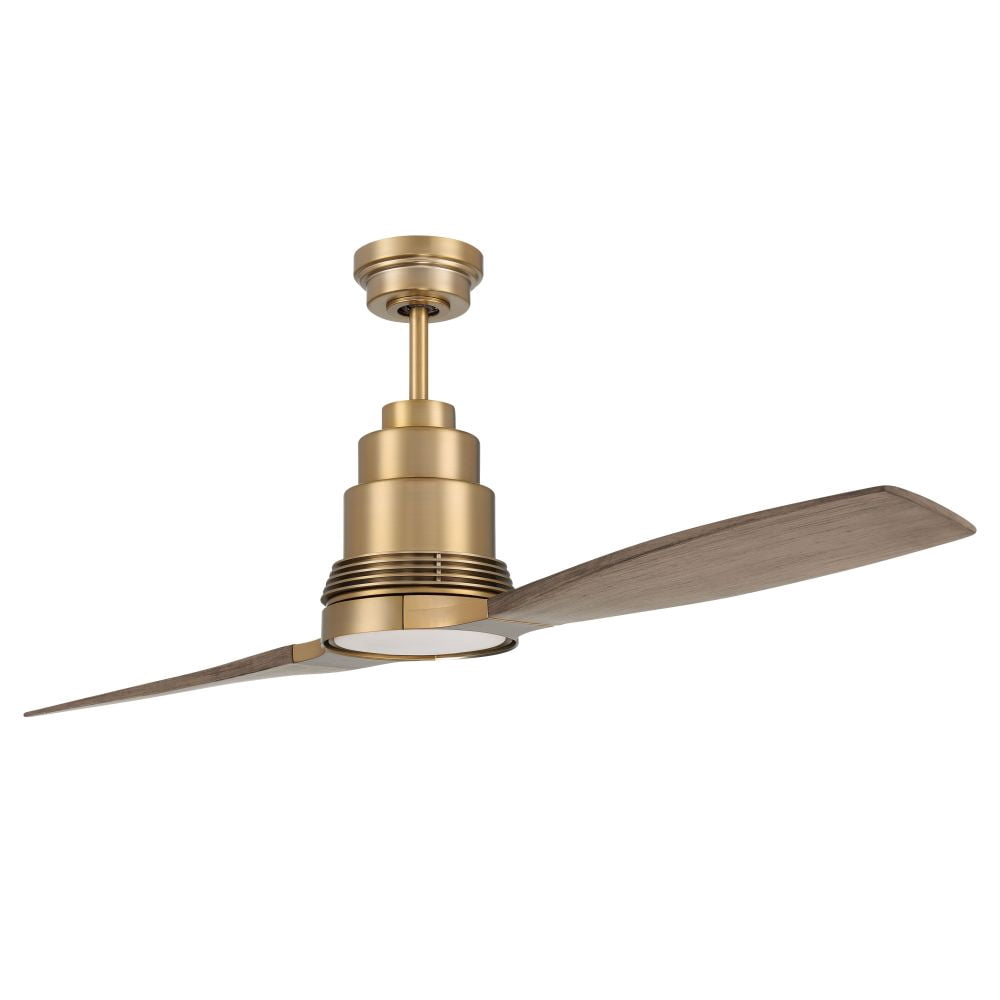 RIC60SB4 Craftmade Lighting Ricasso - 4 Blade Ceiling Fan with Light Kit In Contemporary Style-60 Inche Wide-Satin Brass Finish