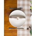 thumbnail image 3 of Qucyy Table Runner - 13 x 72 Inch, Buffalo Check Table Runner Machine Washable Table Table Decoration (Brown and White Check) Brown and White Check, 3 of 5