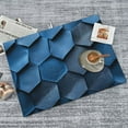 thumbnail image 4 of Blue Leather Hive Pattern Dish Drying Mat XL for Kitchen Counter Microfiber Absorbent Leaves Dish Draining Mat Reusable Washable Large 18"x24", 4 of 5