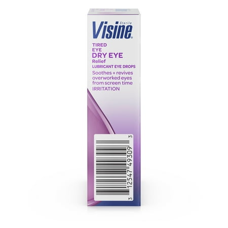 Visine Tired Eye Dry Eye Relief Eye Drops, 0.5 fl. oz