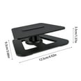 thumbnail image 5 of Support de Haut-Parleur Compatible avec Echo Spectacle 8 Haut-Parleur Intelligent Support en Alliage d'Aluminium pour Echo Spectacle 8 Rotation Horizontale à 360 Degrés Inclinaison à 24 Degrés Noir, 5 of 5