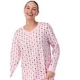 thumbnail image 3 of Aria Women’s Cozy Jersey Henley Pullover and Jogger 2pc Sleepwear Set, Sizes XS-4X, 3 of 6