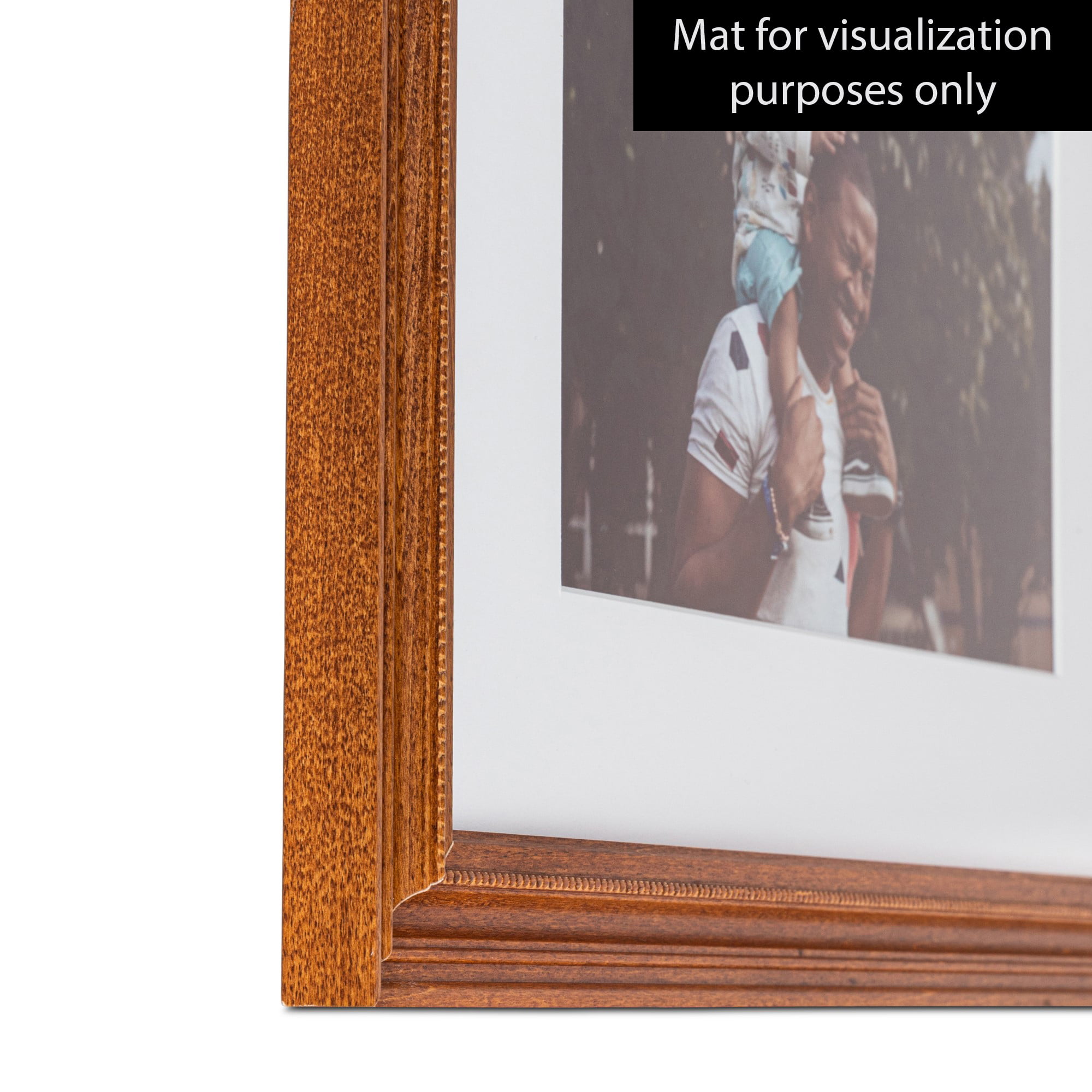 ArtToFrames 30x40 inch Brown Picture Frame, This 1.25 Custom Wood Poster Frame Is Walnut Stain on Solid Red Oak, for Your Art or Photos, 2WOM0066