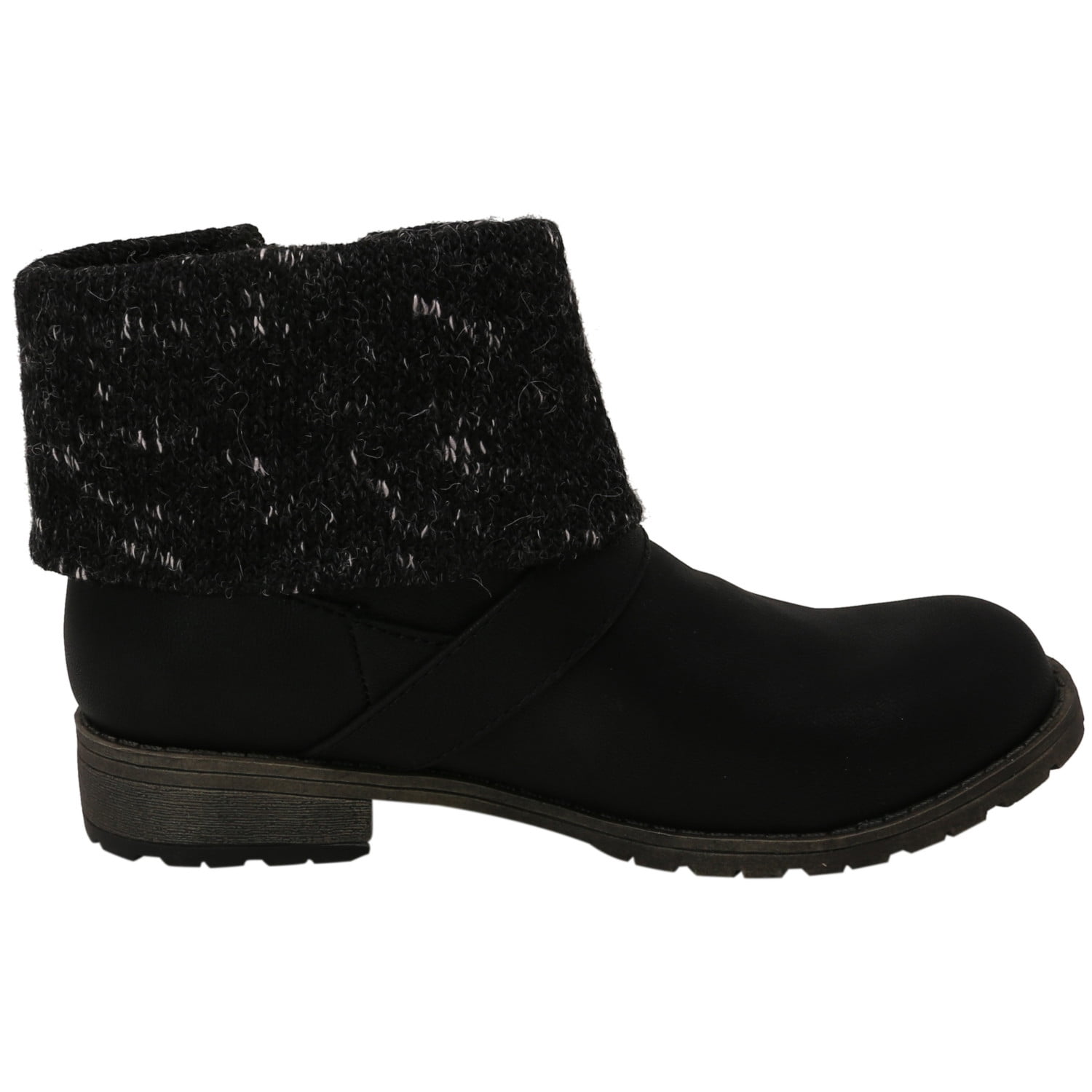 Rocket Dog Women's Bentley Lewis Faux Leather Black Mid-Top Boot - 6M