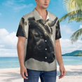 thumbnail image 5 of Daiia Mystical Bull in Fog Hawaiian Shirt for Men Gentle Cotton Regular Short Sleeve Casual-XX-Large, 5 of 9