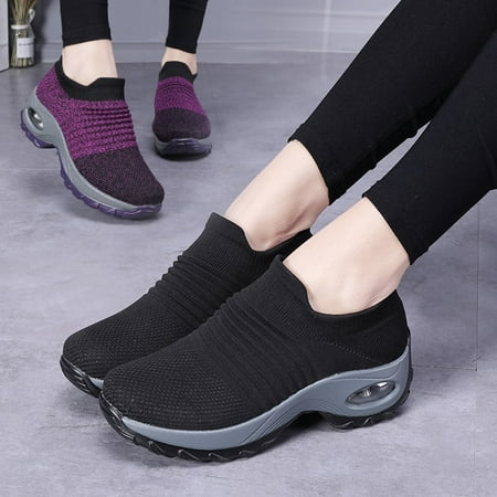 CEHVOM Fashion Women Shoe Soft-soled Comfortable Flying Woven Casual Ladies  Shoes 