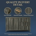 thumbnail image 5 of OAKHAM Storage Cabinet with 3 Drawers, Fluted Sideboard Buffet with Adjustable Shelf, Midnight Oak, 5 of 7