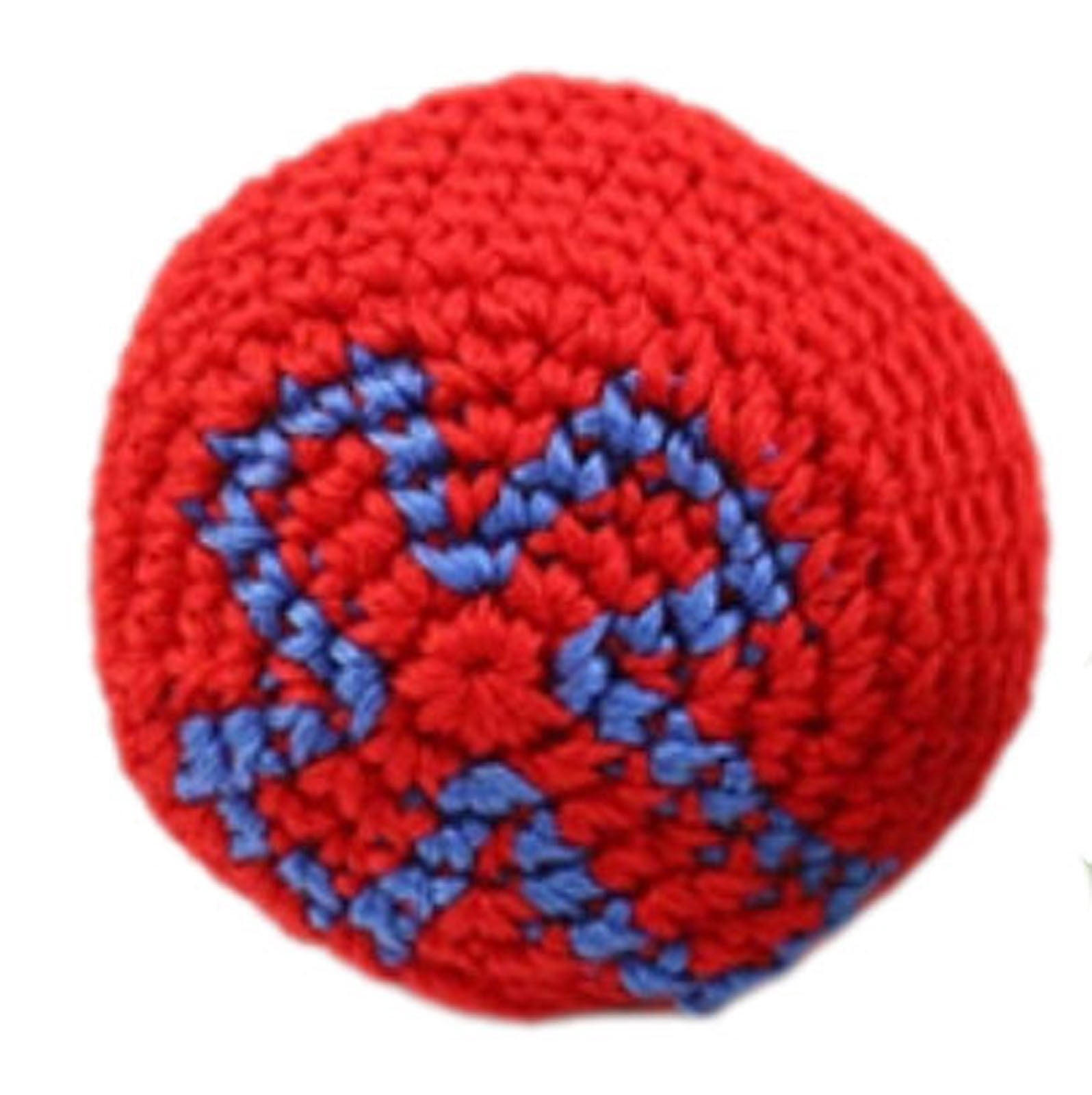 STROLA Set of 6 Handmade Crochet Juggling Balls, Soft Footbags for Adults Beginners, Learning Skills Toys for Coordination, Outdoor Throwing Game