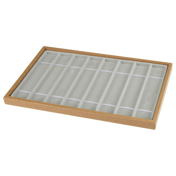 Estuche de exhibición de relojes con compartimentos múltiples, regalos útiles, soporte portátil, caja de almacenamiento, organizador para pulseras 8 cuadrículas
