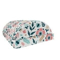 thumbnail image 1 of Floral Foot Rest, Soft Pastel Colored Hand Drawn Abstract 5 Petal Flowers and Wild Herbs Design, Non-Slip Backing Adjustable Ergonomic Memory Foam Leg Support for Office, Multicolor, by Ambesonne, 1 of 5