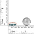 thumbnail image 4 of Gem Stone King 18K Rose Gold Plated Silver London Blue Topaz 5-Stone Wedding Anniversary Band Ring for Women (1.10 Cttw, Gemstone November Birthstone, Size 7), 4 of 4