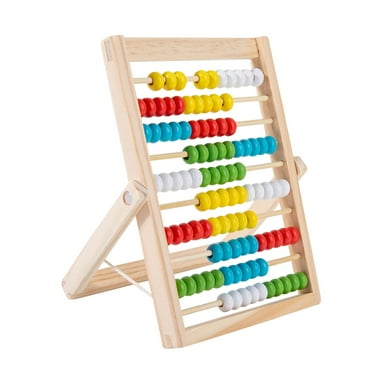 Wooden Abacus Educational Counting Frames Toy,Kids Learning Math with 100 Colorful Beads,10 Rows Abacus for Children Toddlers