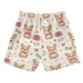 thumbnail image 2 of Corgi Dog with Bones Pattern Swim Trunks Quick Dry Beach Pool Board Shorts Lightweight Stylish Print Sizes 2T to XL, 2 of 8