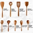 thumbnail image 2 of Zulay Kitchen Premium 9 Piece Teak Wooden Utensils - Smooth Finish Natural Teak Wood Cooking Utensil Set, 2 of 9