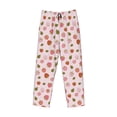 thumbnail image 6 of Uemuo Hand Drawn Strawberry Pattern Men's Wide Leg Palazzo Lounge Pants with Pockets Light Weight Loose Comfy Casual Pajama Pants-Medium, 6 of 9
